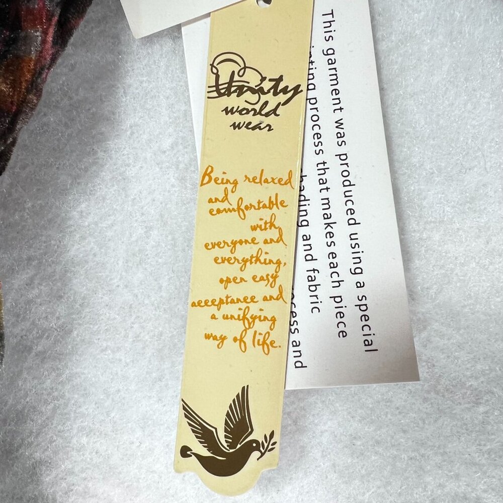 NWT Velvet Tunic Top Boho V-Neck Elastic Waist Scalloped Sequin Sparkles Med - Picture 9 of 16